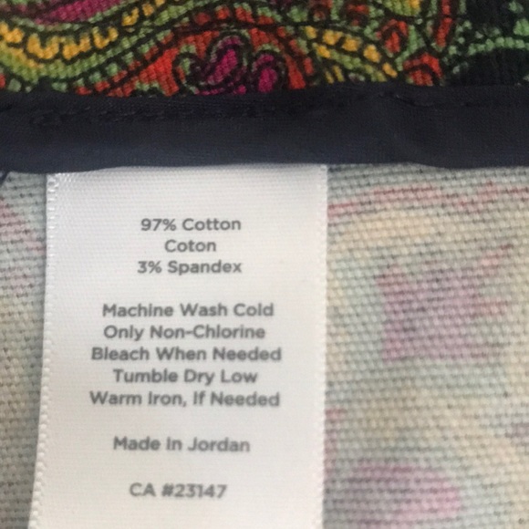 Talbots Curvy Fit Spring Paisley Ankle Pant, sz 6 - Picture 7 of 7